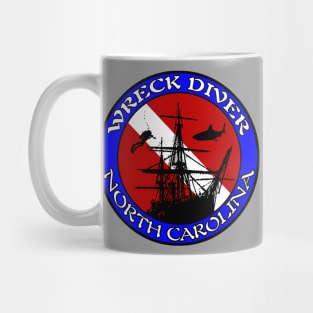 Wreck Diver North Carolina Graveyard of the Atlantic Scuba Diving Mug